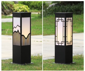 Luces de Pilar rectangulares personalizables LED modernas para exteriores para césped, jardín, parques y villas, iluminación impermeable de fábrica - Product Image 1