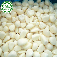 Ail entier congelé IQF certifié HALAL, ail pelé en vrac, vente en gros, ail blanc de Chine, exportation