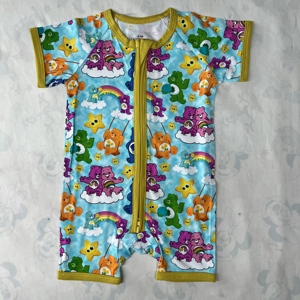 RTS 夏季款批发婴儿及儿童卡通竹纤维睡衣套装，带定制盒和包装 - Product Image 6