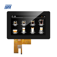 Pantalla Táctil LCD Industrial Personalizada de 7 Pulgadas (7'') con Resolución de 800x480, 12h TN, Interfaz USB I2C