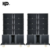 Ensemble de 10 enceintes Line Array doubles de 12 pouces/doubles caissons de basses de 18 pouces, système d'amplification avec aimants en néodyme, professionnel
