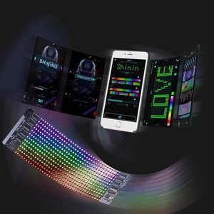 Module LED flexible RGB programmable Bluetooth, mini matrice d'affichage 16x32 pixels, contrôle par application mobile, sac à dos - Product Image 3