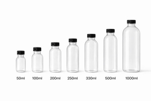 Bouteilles en plastique PET de qualité alimentaire, hautes et fines, avec bouchon à vis, pour chocolat et aliments pour bébés, estampage à chaud disponible - Product Image 6