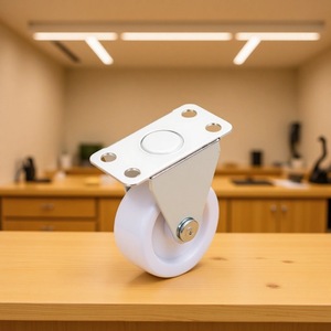 Rueda Rígida Blanca de 1 Pulgada, Rueda de PP Resistente para Muebles, Uso Doméstico - Product Image 1