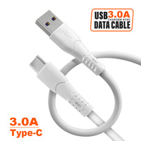 Câble de charge rapide USB Type-C vers USB-A 3A avec gaine en TPE et noyau en cuivre pur, écologique, pour appareils Android et iOS