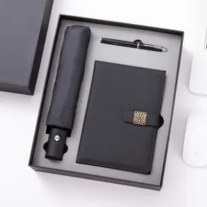 Fashion Design Business Souvenirs Items Corporate Umbrella Notebook Pen Promotion Gift Sets