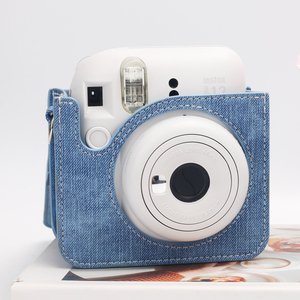 Étui pour appareil photo Fuji <span class=keywords><strong>Instax</strong></span> <span class=keywords><strong>Mini</strong></span> 12/<span class=keywords><strong>40</strong></span> Sweetheart Denim, sac en cuir PU avec bandoulière réglable, rangement élégant - Product Image 6