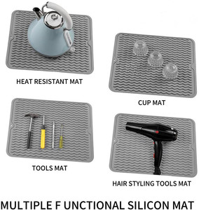 Tapis de séchage en silicone résistant à la chaleur et compatible lave-vaisselle pour évier de cuisine, dessous de plat en silicone durable - Product Image 6