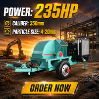 Broyeur à bois CMX-1200, moteur diesel, capacité 8T/H, qualité industrielle, pour bûches, bois et branches