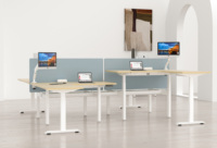 Bureau debout intelligent OMNI avec mémoire de position, table collaborative pour salles de réunion, bureau d'angle en L réglable pour ordinateur