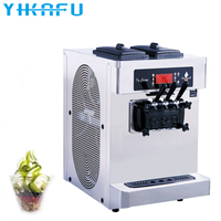 Machine à glace molle commerciale de table 20-28L/h à trois saveurs avec système de nettoyage automatique, refroidissement par air et fonction de pré-refroidissement