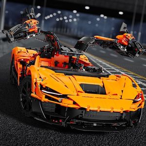 DISPONIBILE T5051 MOC Auto Sportiva Arancione 1:6, Blocchi da Costruzione Tecnici, Modello Assemblabile, Giocattoli per Ragazzi, Set Regalo di Natale - Product Image 3