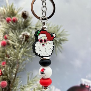 Porte-clés de dessin animé de noël mignon Silicone détachable vieil homme gants cartable pendentifs accessoires arbre de noël <span class=keywords><strong>pour</strong></span> les vacances - Product Image 4