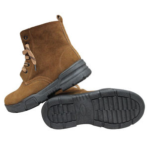 Men's Fleece Lined Snow <b>Boots</b> Thickened Winter Warm Leather Work Shoes Front Laces Injection Sole High Top Low Top Styles - Product Image 5