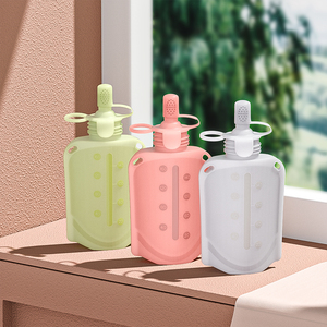 Bolsa Reutilizable para Alimentos para Bebés BHD, Libre de BPA, a Prueba de Fugas, Bolsa de Silicona para Almacenamiento de Leche Materna de 160 ml, para Bebés - Product Image 1
