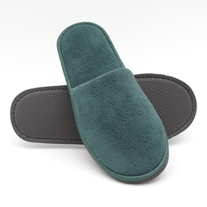 Pantuflas Desechables de Felpa de Coral Verde Gruesas para Spa, Antideslizantes para Hostelería, para Hoteles Cinco Estrellas y Salones de Belleza - Product Image 5