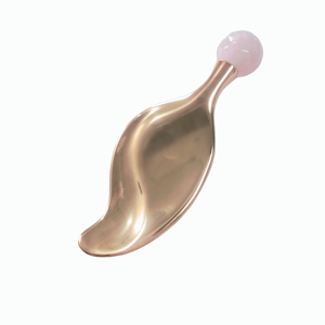 Rodillo Masajeador de Ojos de Cuarzo Rosa Personalizado – Varita Gua Sha de Aleación de Zinc OEM con Grabado de Logotipo, Herramienta Facial de Marca Privada - Product Image 3