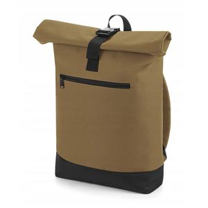 Free sample <b>Roll</b>-<b>up</b> top, fashionable, personalized canvas leather <b>backpack</b> for outdoor use - Product Image 6