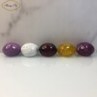 Grosir Tutup Botol Parfum Bola Resin Batu Agate Bulat Mewah Warna-warni 50mm 38mm 35mm