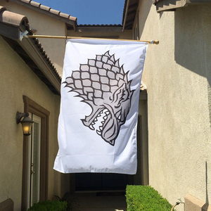 Tissu d'impression en polyester personnalisé double face Drapeaux <span class=keywords><strong>de</strong></span> football <span class=keywords><strong>pirate</strong></span> personnalisés en couleur avec œillets - Product Image 4