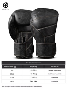 <span class=keywords><strong>Guantes</strong></span> de <span class=keywords><strong>Boxeo</strong></span> Profesionales, <span class=keywords><strong>Guantes</strong></span> de Entrenamiento de Microfibra Retro Unisex para Sanda, Combate, Sparring y Saco de <span class=keywords><strong>Boxeo</strong></span> - Product Image 3
