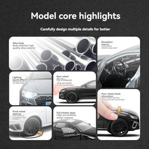 Diecast Mô Hình HợP Kim 1:32 aodi A4 âm thanh và ánh sáng pullback cửa mở kim loại xe mô hình hiển thị bộ sưu tập đồ chơi - Product Image 2
