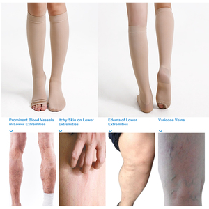 Hose Crew <span class=keywords><strong>Bas</strong></span> <span class=keywords><strong>de</strong></span> <span class=keywords><strong>contention</strong></span> anti-embolie unisexe pour hôpital et chirurgie, avec trou d'inspection, écologiques - Product Image 3