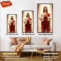 Cristal moderne porcelaine christianisme toile peinture Art affiche brillant Religion affiche jésus toile impression mur Art salon