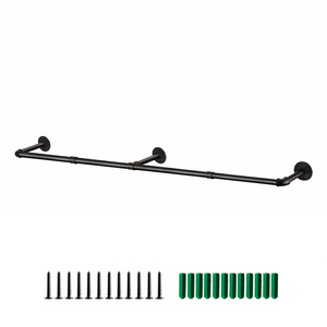 Wall Mounted Iron Clothing Rack Rectangle Shape For Bathroom Wardrobe Towel And <b>Clothes</b> <b>Storage</b> Organizer 1 Set - Product Image 5