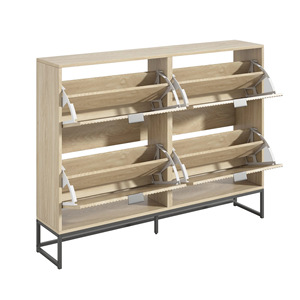 Cross-border modern minimalist style integrated <b>wall</b>-mounted <b>shoe</b> cabinet with high-end feel and large capacity for home use, - Product Image 5
