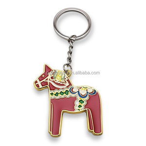 Llavero 3D de Aleación de Zinc con Diseño de Caballo Dala Sueco, Recuerdo Brillante Dorado de Alta Calidad, Precio de Fábrica al por Mayor - Product Image 2