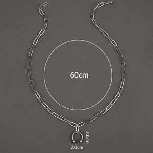 Chaînes en acier inoxydable personnalisées en gros pour femmes et hommes, colliers tendance, bijoux de corps pour anniversaires, ne se décolore jamais - Product Image 4
