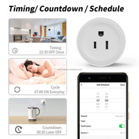 Adaptateur de prise intelligente WiFi Tuya, PC ignifuge, 16A 10A, prise intelligente, surveillance de la puissance, fonction de minuterie, commande vocale Alexa Google Home