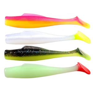 JOHNCOO MINNOW PVC 55mm-100mm Soft Bait T tail Soft Lure Plastic Soft Artificial Bait Soft PVC Fishing Lure