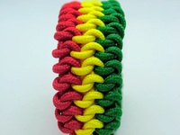 Bracelet drapeau national Rasta tissé à la main bijoux de mode pour hommes et femmes en polyester Logo personnalisé Bracelet Paracord
