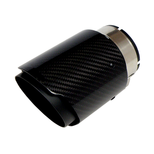 Embouts d'échappement universels en fibre de carbone brillante à sortie simple pour type <span class=keywords><strong>Akrapovic</strong></span> - Product Image 1