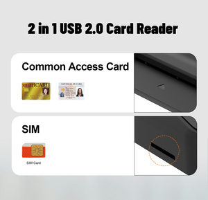Lector de Tarjetas SIM USB 2 en 1 <span class=keywords><strong>ZOWEETEK</strong></span>, Lector y Grabador de Tarjetas con Chip ISO 7816, Sin Controlador, Lector de Tarjetas Inteligentes para Computadoras y Portátiles - Product Image 2