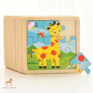 Jouets éducatifs précoces Montessori pour bébés, 9 pièces, petits animaux, puzzles en bois - Product Image 2