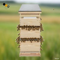 Imkerei-Ausrüstung Natürlicher Holz-Bienenstock mit 3 Ebenen Langstroth-Bienenstock mit 30 Bienenrahmen