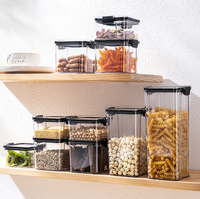 Fabrik-Großhandel Luftdichte Auslaufsichere Plastik-PET-Klare Lebensmittel-Aufbewahrungsbox mit Deckeln für Küchenorganisation