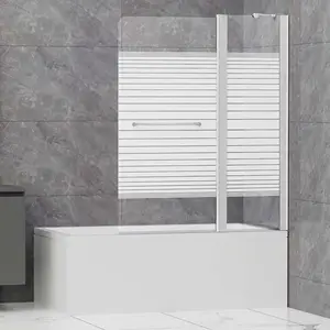 最优惠的价格步行浴缸玻璃淋浴间组合12毫米屏幕，放置在室内