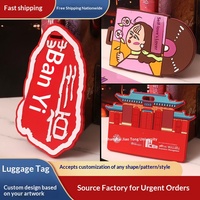 Porte-étiquette de bagage souple en PVC personnalisé et porte-billet d'embarquement avec logo et porte-carte photo personnalisés pour les voyages en bus