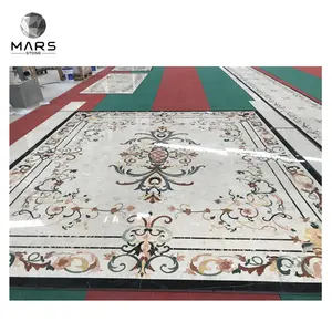 Prefab Custom Royal Arabic Majlis Water Jet Marble Flooring Designs For Sale