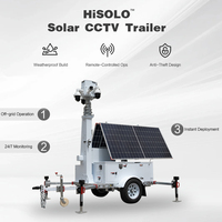 Système de caméra de surveillance mobile autonome à énergie solaire HiSOLO, tour de surveillance solaire mobile pour la surveillance à distance