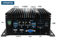PC Industri Tanpa Kipas Intel N100 Komputer Embedded 4x RS232 Dual LAN Casing Aluminium Alloy Mini Box PC Tersedia 128GB 4-16GB RAM