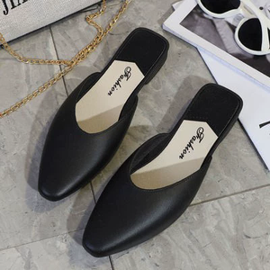 Sivri Burunlu Yarım Terlik Yeni Çok Satan Düz Tabanlı Kadın Ayakkabıları, Tek Ayaklı Tembel Sandaletler - Product Image 5