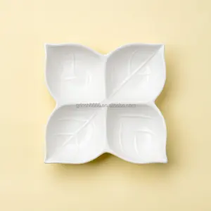 Design creativo a forma di quadrifoglio con vassoio in ceramica snack piatto piatto in porcellana piatto piatto di caramelle matrimonio