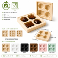 Plateau d'insertion thermoformé personnalisé en PS/PET pour bonbons, nougats, confiseries, boîtes cadeaux, séparateur de présentation, qualité alimentaire