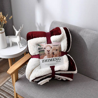 Couverture en flanelle française douce pour bébé, double face, en fourrure de vison royale, chaude pour l'hiver, couleur unie