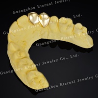 Grillz en Moissanite taille brillant et Diamant de laboratoire, Or 10K-14K, style Hip-Hop, 2, 4, 6, 8, 10 dents, certifié Eternal Factory, pour Homme et Femme